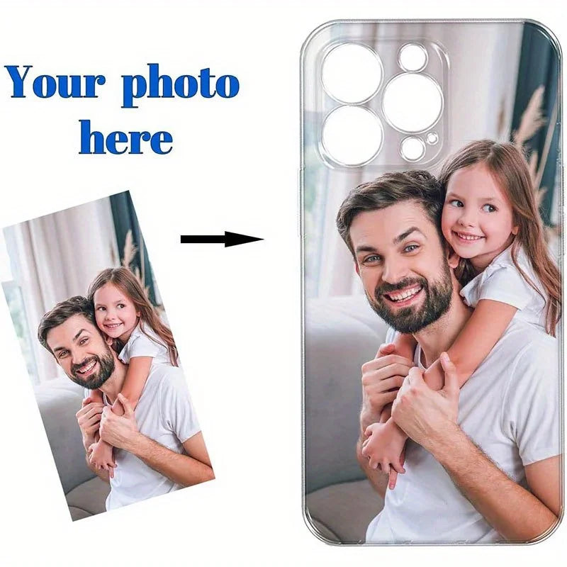 For iPhone 16 16e 15 14 13 12 11 Pro Max Mini SE 2020 2022 XS XR 6 6s 7 8 Plus DIY Photo Customized Soft Case TPU Back Cover