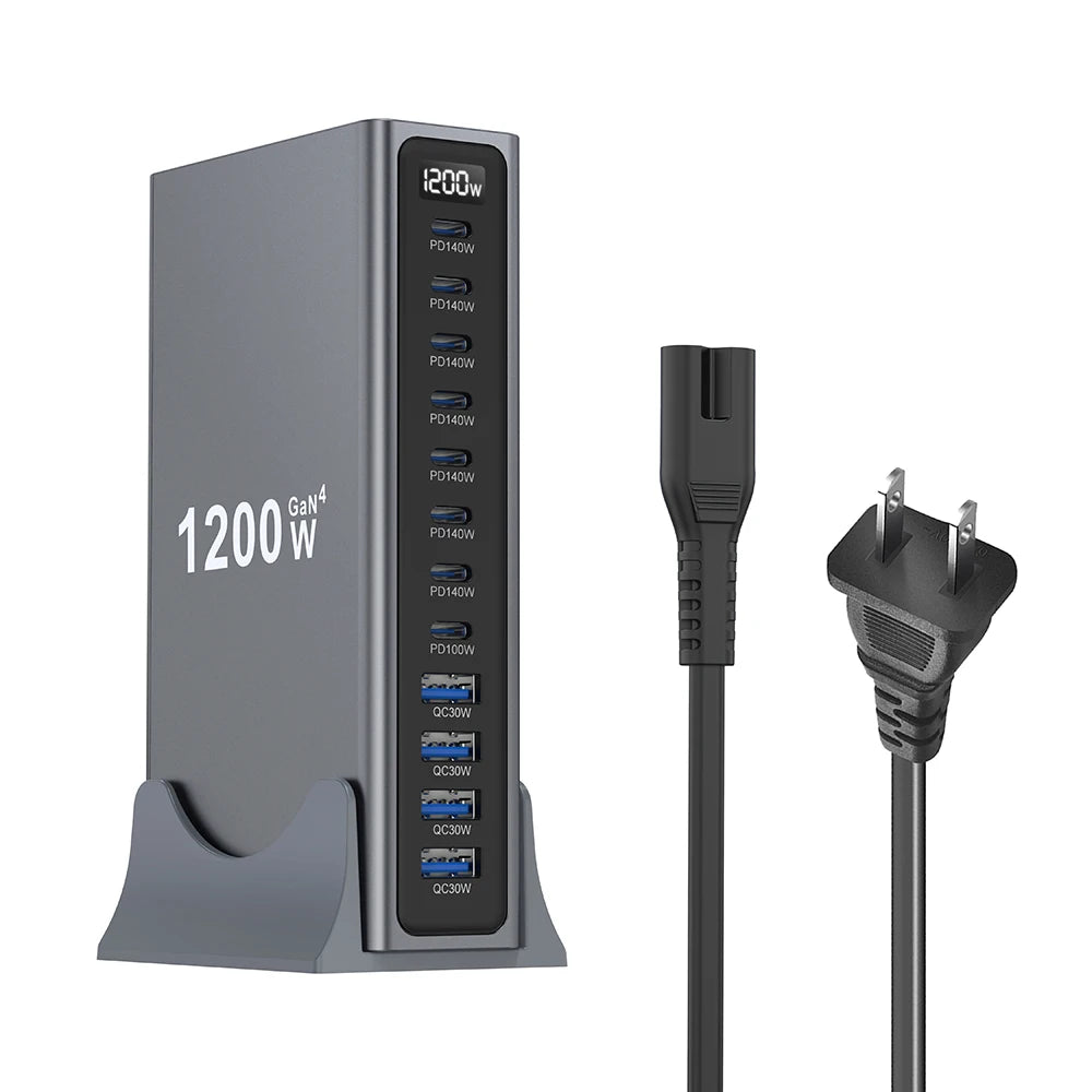 UHOMEBUY 400W USB C Charger 10-Ports GaN Charging Station 140W Max Single Port PD3.1 Fast Charger for MacBook Pro iPhone Samsung