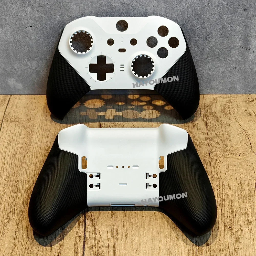 Front Back Full Housing Shell Faceplate Cover Replacement for Xbox Elite Series 2 Controller Shell Case Cover Black White