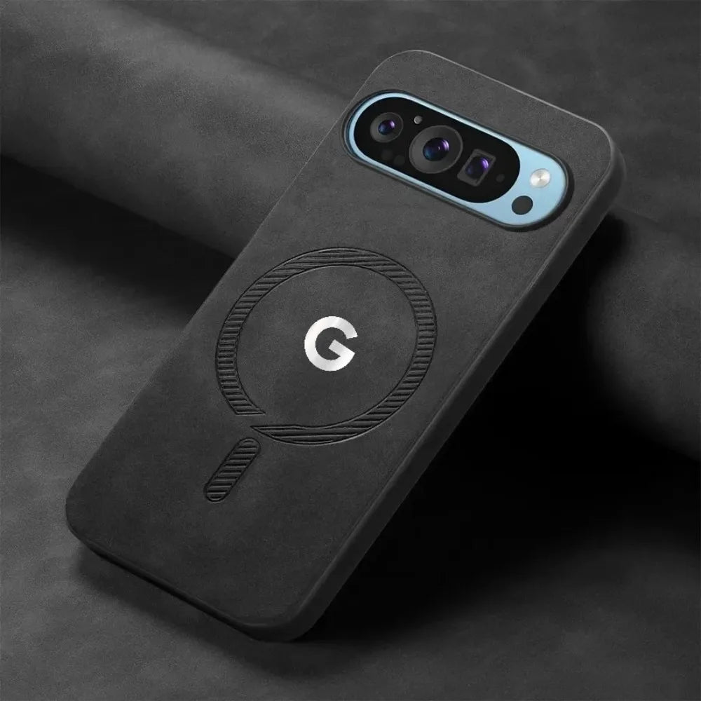 Fashion Skin-friendly Leather Slim Case For Google Pixel 10 9 Pro XL 8 7 9A 8A 7A Magnetic Charge Full-Pack Shockproof Cover