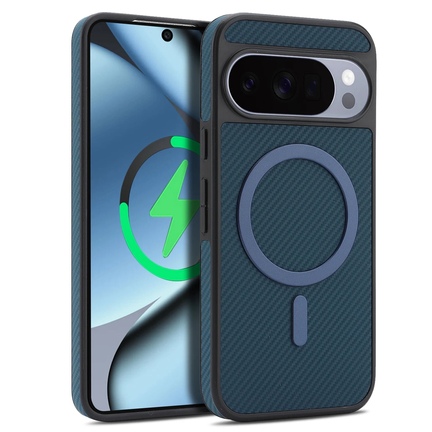 Luxury Carbon Fiber Magnetic Leather Phone Case For Google Pixel 10 Pro Xl 9A 9 Wireless Charging Shockproof Slim Cover