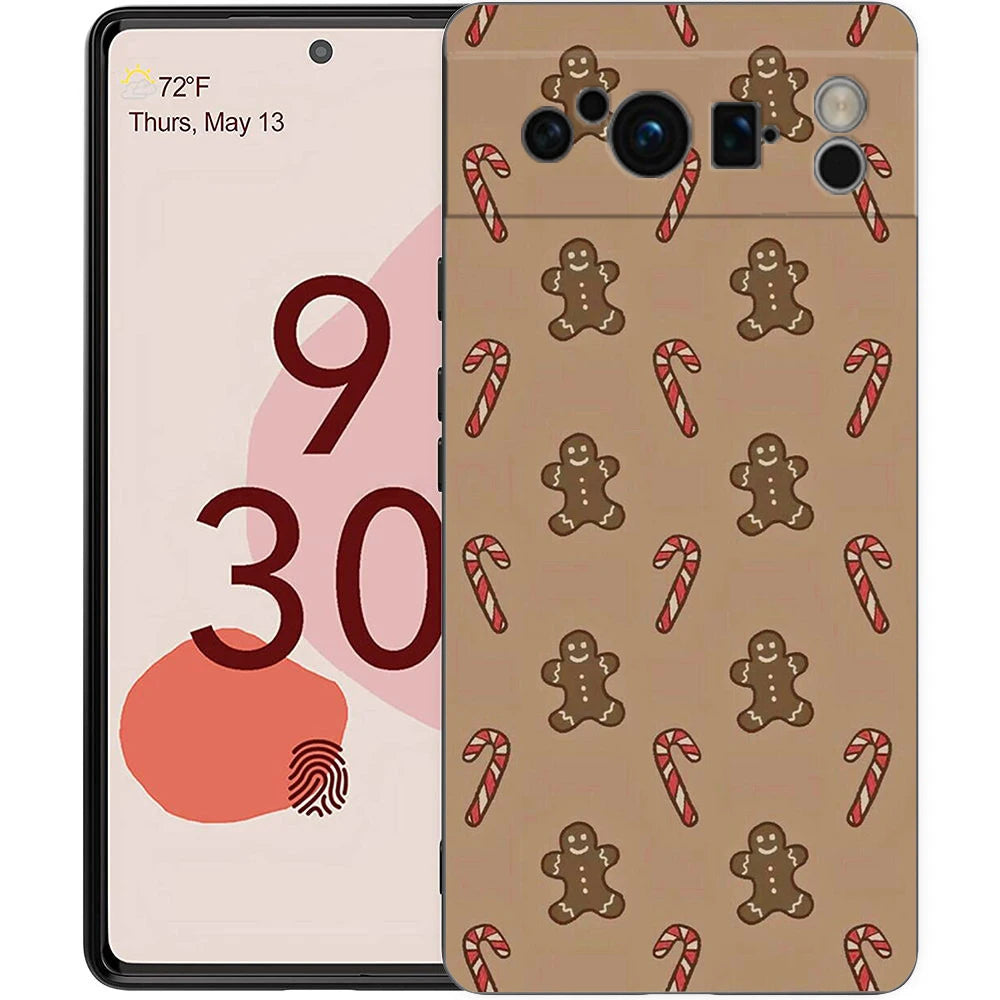 For Google Pixel 10 Pro Phone Case Pixel 9 Pro XL TPU Case Pixel 8 Pro 9A 8A 7A 7 6A 6 Pro Soft Cover Cartoon Christmas