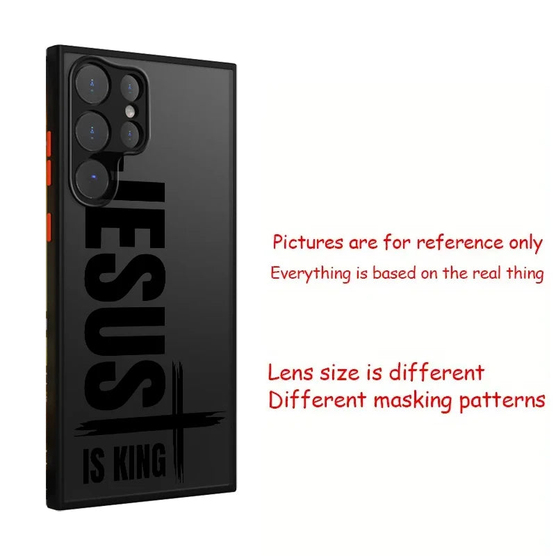 Holy King Of The Cross Funda Back Phone Cover Case for Samsung Galaxy S25 Ultra Note 20 Ultra 10+ S24 Plus S22 S22+ S21+ S21