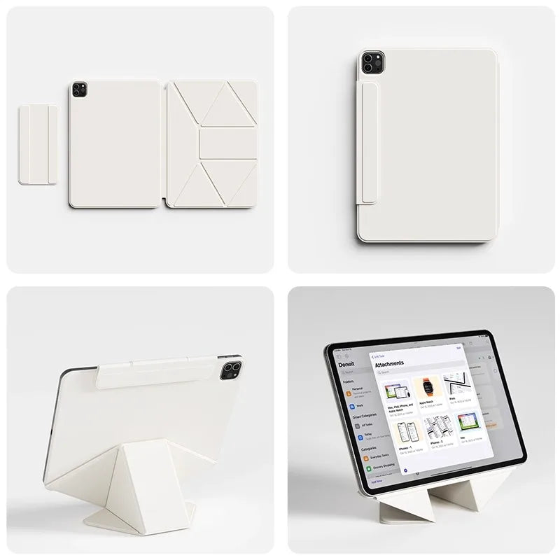 ZOYU Smart Folio Cover for iPad A16 11th 2025 iPad Air 11 Funda iPad Pro 13 12.9 4/5/6th Gen Mini 8.3 A17 Pro Magnetically Capa