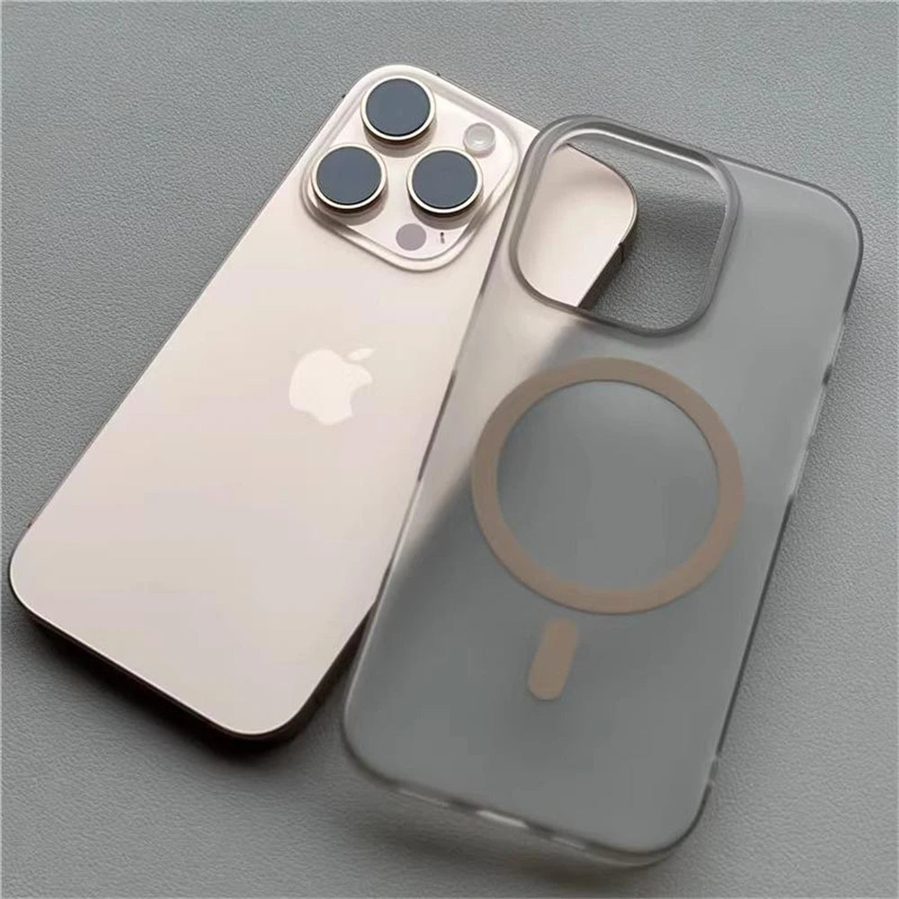 1.0 MM Ultra Thin Matte Hard PC Translucent Case For iPhone 17 Air 16 15 14 13 12 Pro Max Magsafe Magnetic Wireless Charge Cover