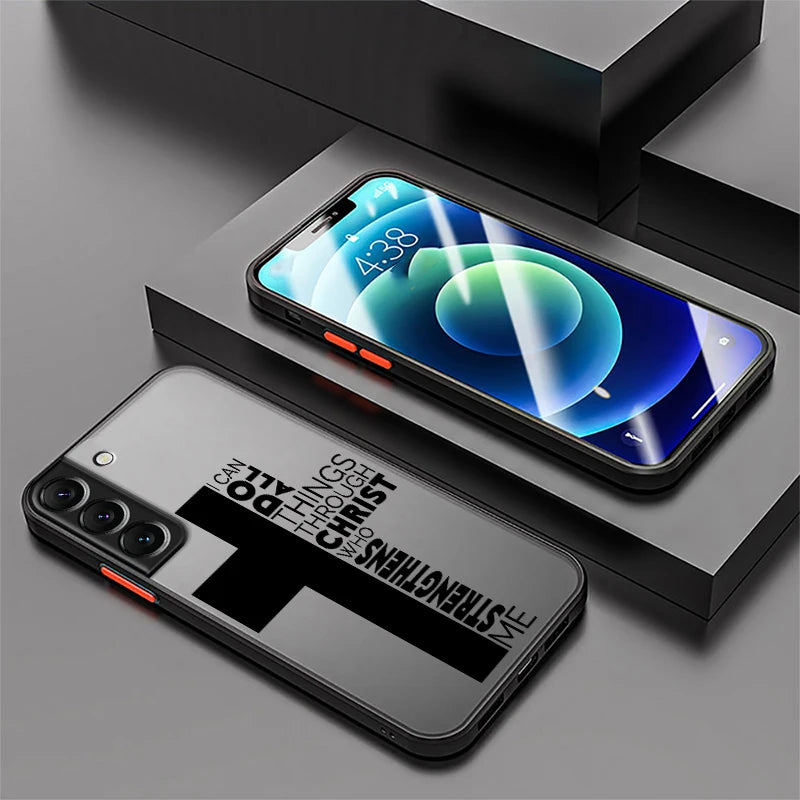 Holy King Of The Cross Funda Back Phone Cover Case for Samsung Galaxy S25 Ultra Note 20 Ultra 10+ S24 Plus S22 S22+ S21+ S21