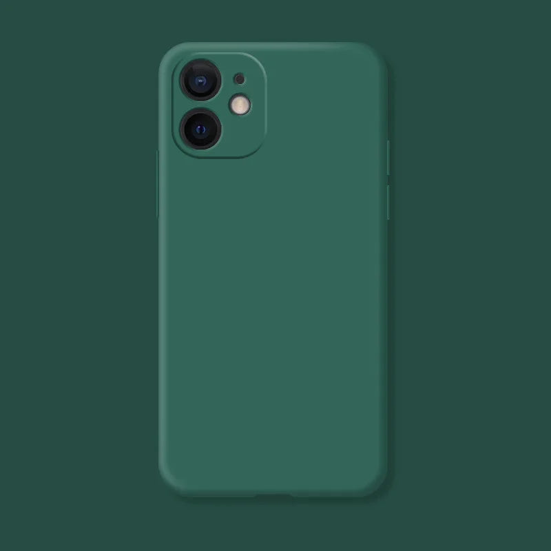 For iphone 11 Case For iphone 11 12 13 mini 14 15 Pro Max Shockproof TPU Liquid Silicone Protective Phone Back Cover Case