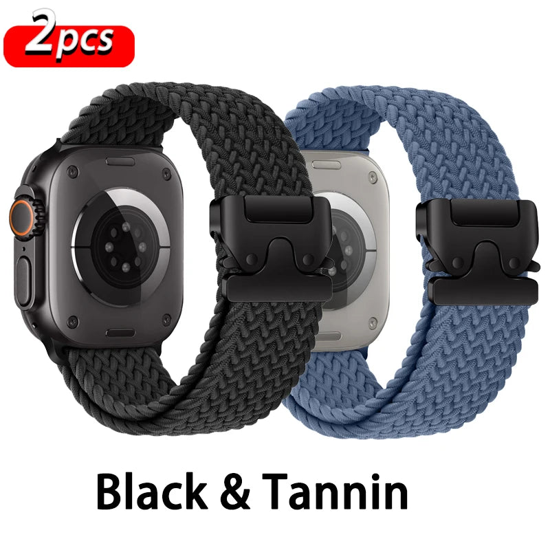 Parachute Strap For Apple Watch Band 44mm 46mm 42mm 45mm 41mm 40mm Braided Bracelet Correa iWatch Series 10 9 8 SE Ultra 2 49mm