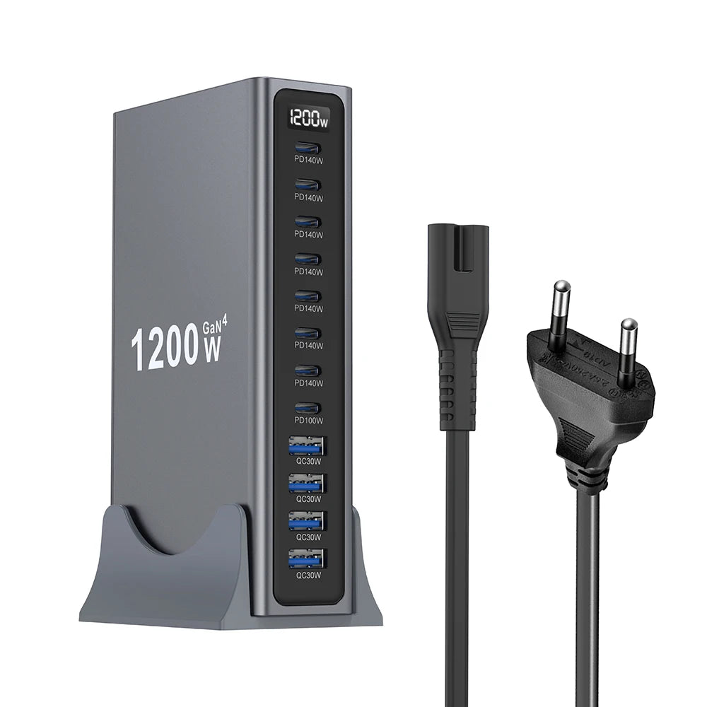 UHOMEBUY 400W USB C Charger 10-Ports GaN Charging Station 140W Max Single Port PD3.1 Fast Charger for MacBook Pro iPhone Samsung
