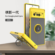 For Google Pixel 6 Pro Matte Phone Case For Google Pixel 6 7 8 9 Pro 8A Luxury Metal Ring Holder Cover ﻿
