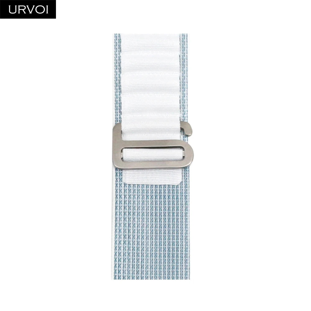 URVOI Alpine Loop for Apple Watch Ultra 4 3 2 Band Series 12 11 10 SE Black G-Hook Closure Woven Strap Polyester for iWatch 49mm