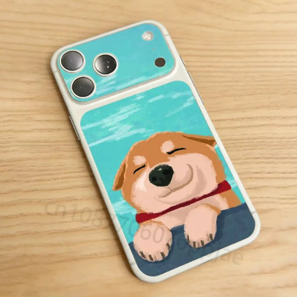 Cute pet illustrations For iPhone 17 pro Max/17 pro Full Cover Decal Skin Wrap Colorful Rear Protective Sticker Film