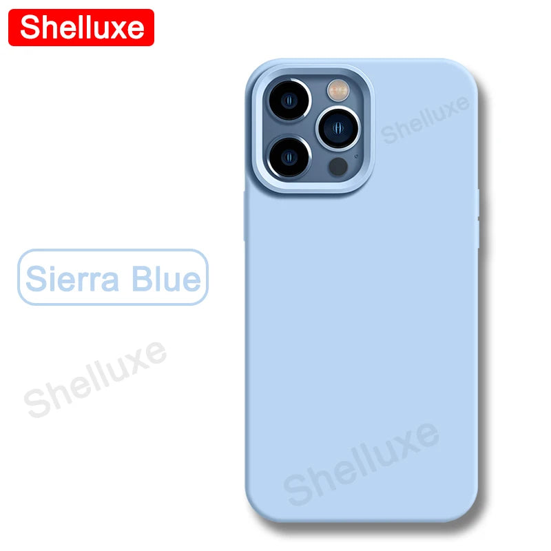 Luxury Liquid Silicone Case Shelluxe For iPhone 17 16 15 14 Pro Max For APPLE iPhone17 Air iPhone16 iPhone15 Plus Phone Cases
