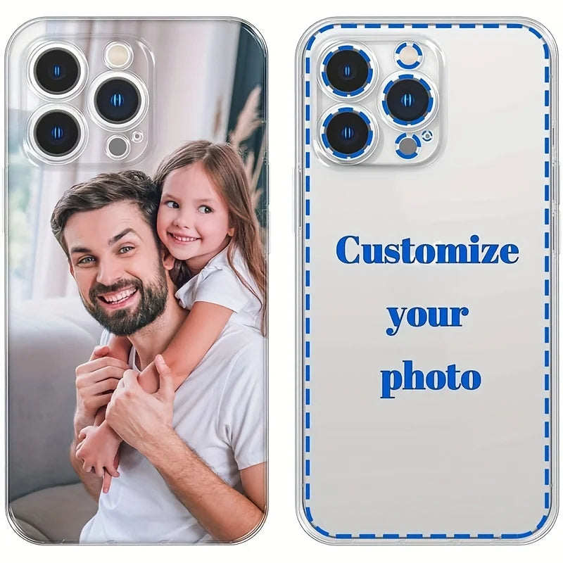 For iPhone 16 16e 15 14 13 12 11 Pro Max Mini SE 2020 2022 XS XR 6 6s 7 8 Plus DIY Photo Customized Soft Case TPU Back Cover