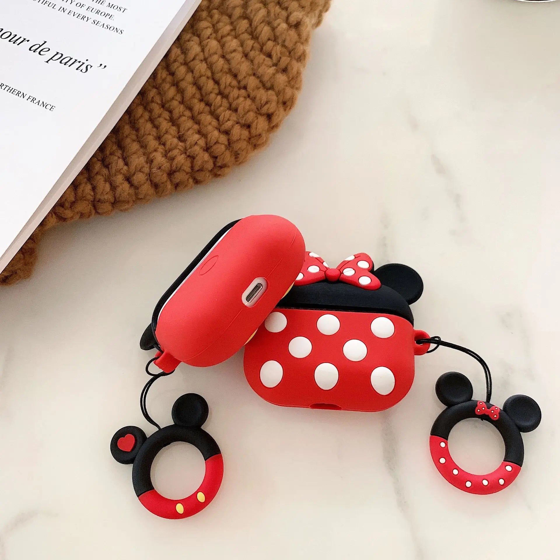 Cute Polka Dots Bow Silicone Case For Apple AirPods 2 3 4 Pro 2 Pro3 Earphone Charging Headphones Case Airpods Protect Cover