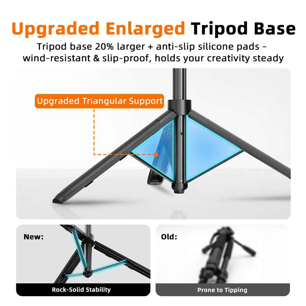 Flymile Tripod for DJI OSMO Action 6/Nano With Mount Base Quick-release Tripod 140CM Selfie Stick Photography Accessories
