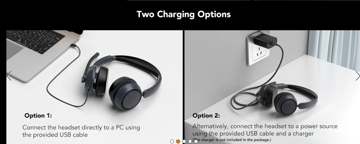 Nuroum Bluetooth 5.3 Over‑Ear Wireless Headset ENC Noise Cancelling Microphone USB Dongle Independent Mute Button Multi‑Point Connection Business Headphones for Call Center Work From Home PC Laptop Desktop Mac Zoom Micros