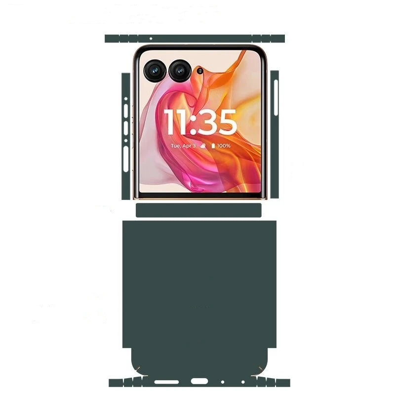 Colorful Anti-Scratch Phone Skin For Motorola Razr 60 50 Ultra Back + Hinge Decal Matte Film For Moto Razr 40 50 Decal Sticker