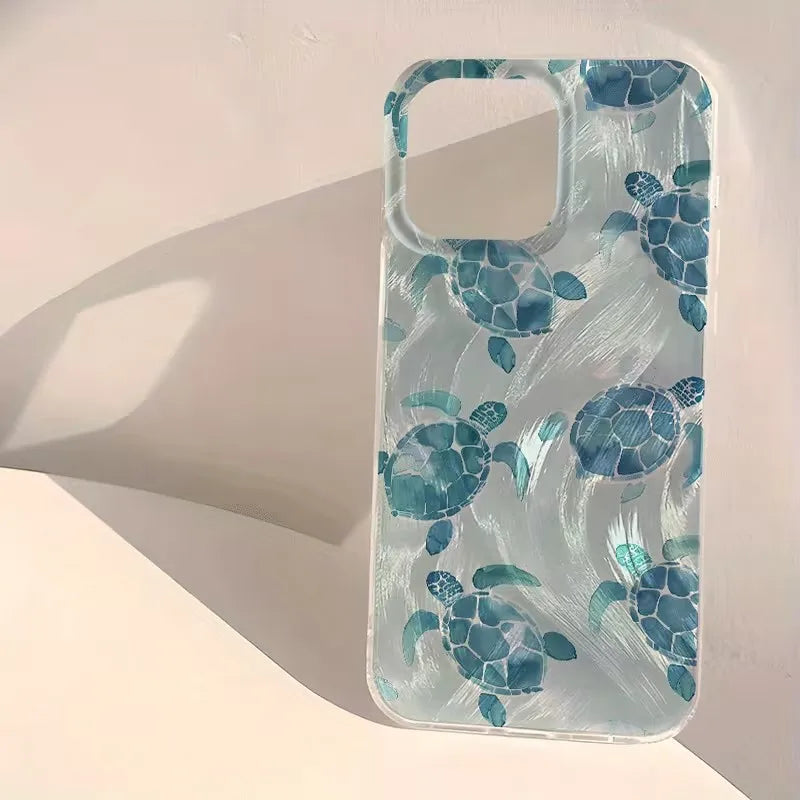 Glossy Colorful Shell Summer Ocean Pattern Phone Case For iPhone 17 Pro 16 15 14 Plus 13 12 11 Pro Max 16E 17Air XR XS Max Cover