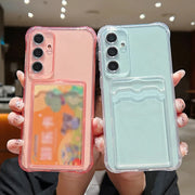 For Samsung Galaxy S23 S23FE FE S23Ultra Ultra S23Plus Plus S23+ + S22 S21 S20 S30 S10 Clear Card Slot Bag Case Soft Cover Capa
