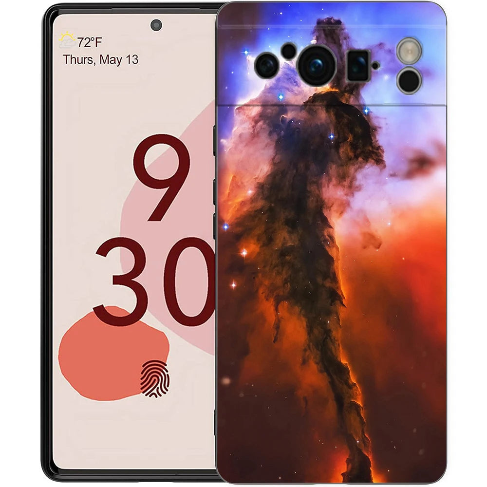 Starry Sky Universe Planet Phone Case For Google Pixel 10A 10 9 8 7 6 Pro XL 9A 8A 6A 7A 5G Soft Shockproof TPU Black Cover
