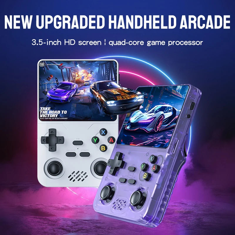 Retro Handheld Game Console RX6S 3 5 Inch IPS Screen 64GB  Portable Gaming Device with Built in Games