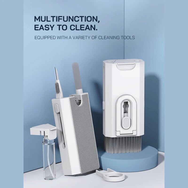 8-In-1 Multifunctional Cleaning Set Laptop Keyboard Cleaning Brush Mobile Phone Screen Cleaning Bluetooth Headphone Cleaning Pen