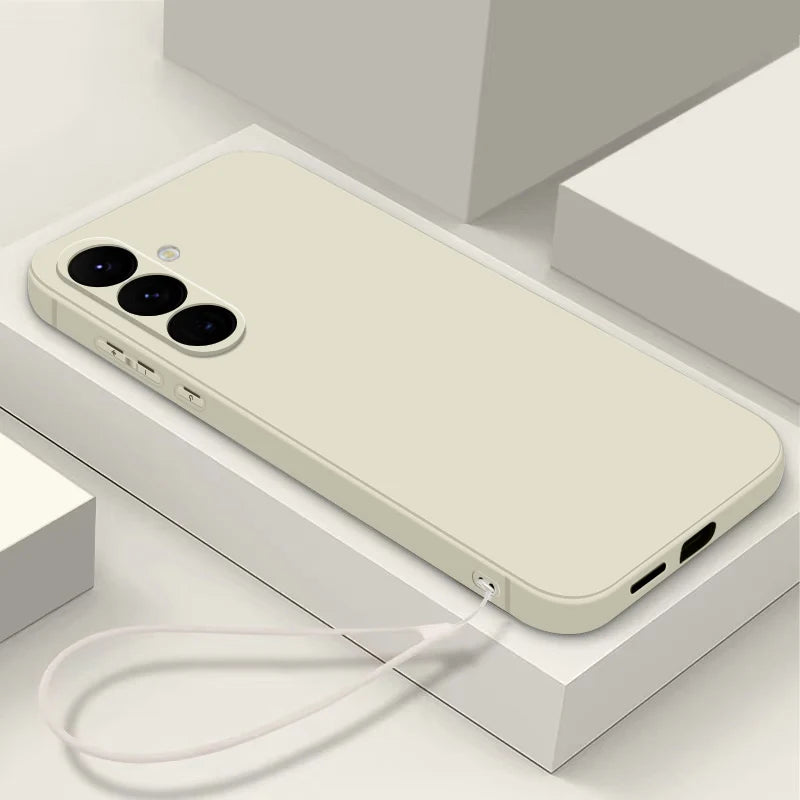 Soft Silicone Lanyard Case For Samsung Galaxy S26 S23 S24 S25 Ultra S23 S24 FE A17 A56 A55 A54 A36 A15 A16 A25 5G Phone Cover