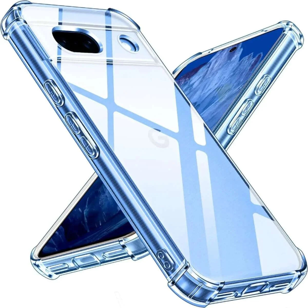 Thick Shockproof Clear Silicone Phone Case For Google Pixel 9 9A 8 8A 7 7A Pro 6 6A Pixel 9 Pro XL 5G Back Cover