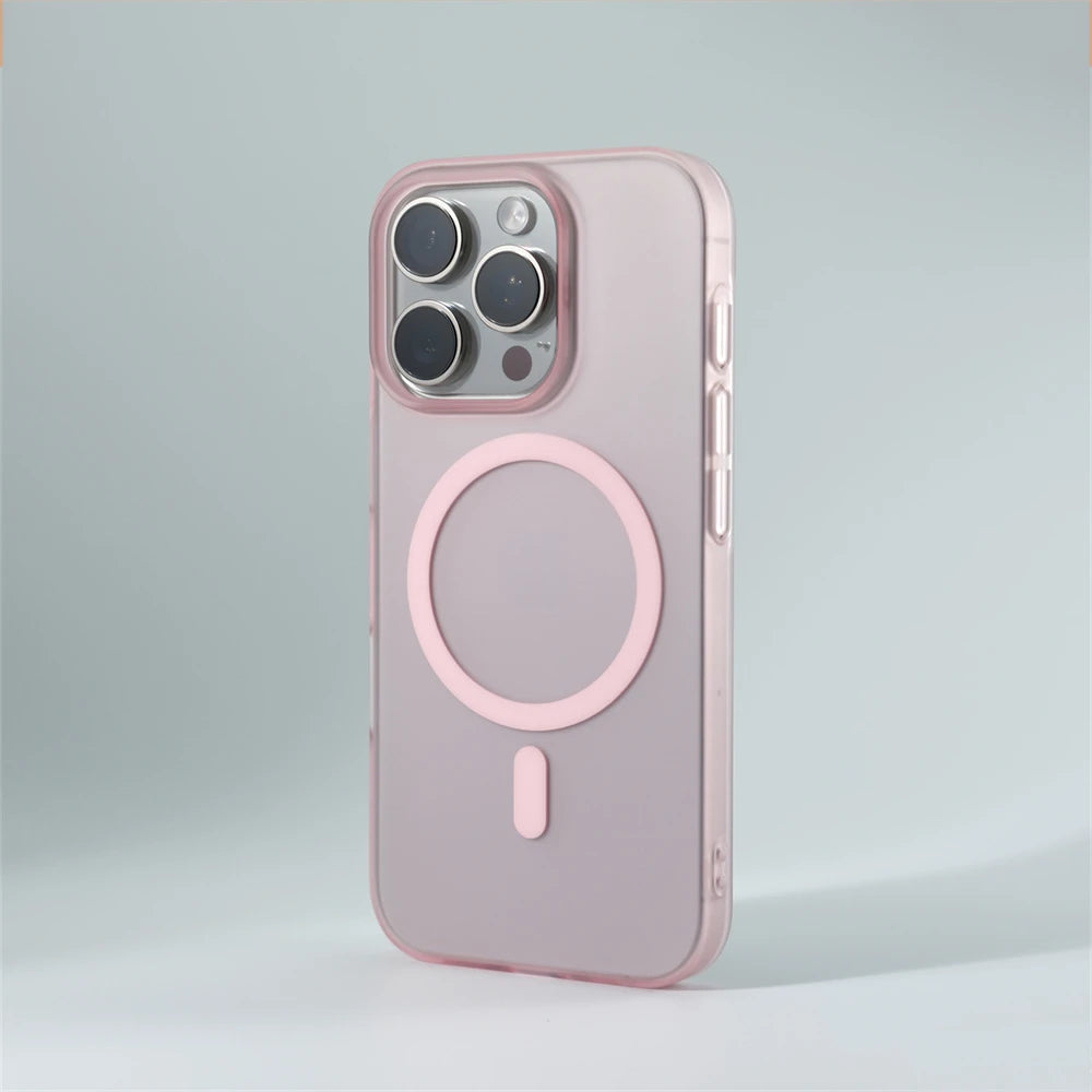 1.0 MM Ultra Thin Matte Hard PC Translucent Case For iPhone 17 Air 16 15 14 13 12 Pro Max Magsafe Magnetic Wireless Charge Cover