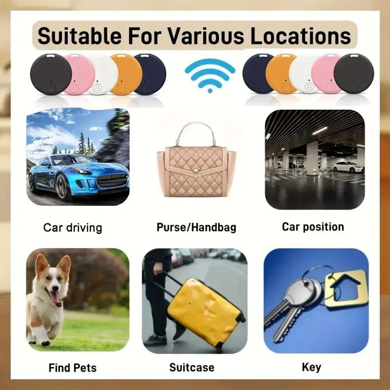 Mini GPS Tracker Anti-Lost Device Reminder For Pet Kids Key Wallet Smart Bluetooth Connected For Android App Locator Accessories