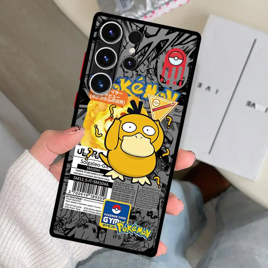 Case for Samsung Galaxy S26 S20 FE S22 S21 S25 Ultra S23 FE Note 20 Ultra 10+ S24 Plus Funda Back Phone Cover Anime Pokemons