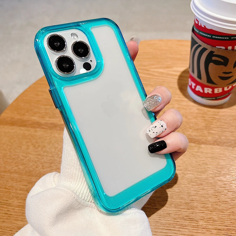 Luxury Transparent Shockproof Armor Case for iPhone 17 Air 16 15 14 Plus 13 12 Mini 11 Pro Max Clear Bumper Hard Acrylic Cover
