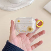 Drip Gel Dried Flower Sparkling Powder Snow Bead Daisy Earphone Case Earphone Protective Cover