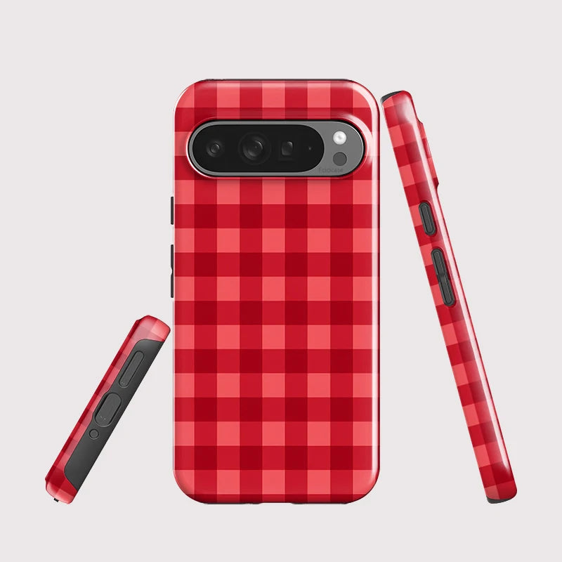 Fcicicase 2 in 1 PC+TPU Phone Case For Google Pixel 10 Pro 10A 9 10 Pro XL 7A 8A 9 8 Grid Pattern Shockproof Bumper Cover