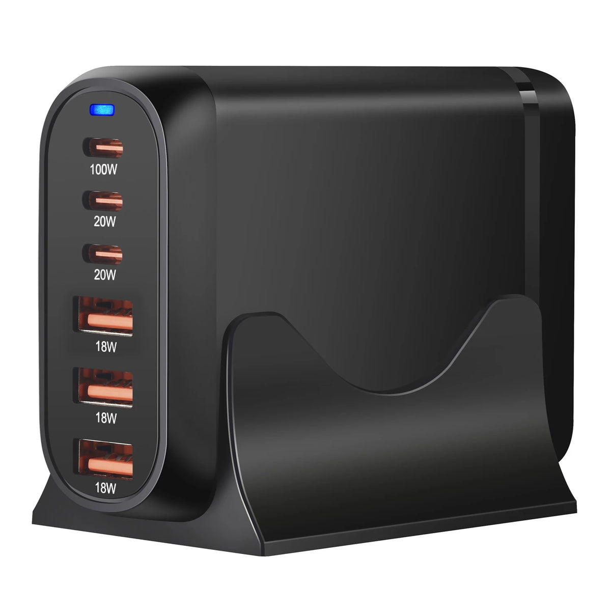 200W 3A3C GaN Charging Station Block Hub 6-Port USB Type C PD Charger Quick Charge 3.0 for Laptop 3A3C GaN Quick Charger