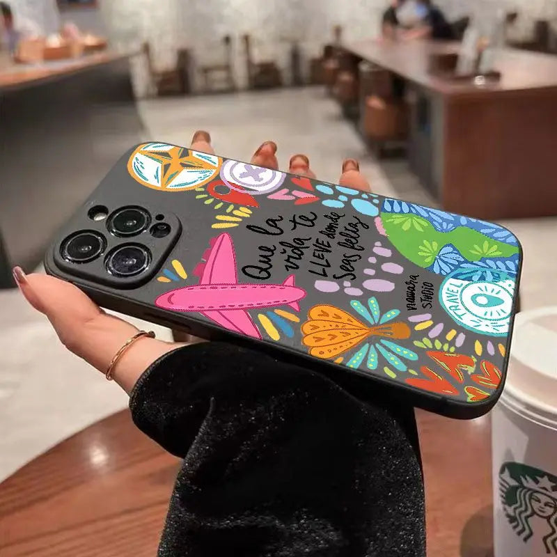 Graffiti Travel Airplane Pattern Phone Case For iPhone 17 16 Pro Max 11 13 12 14 15 16 7 8 Plus XS Max XR X 16E Air Cases Cover
