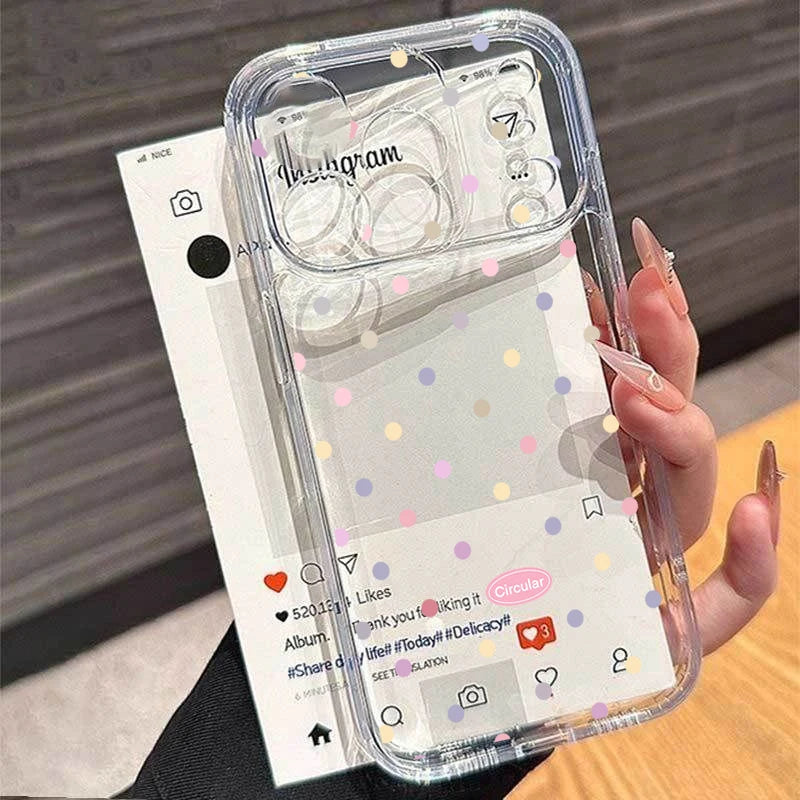 Simple Love Heart Bow Polka Dot Clear TPU Phone Case For IPhone 17 16 15 Plus 11 13 14 Pro Max 17 Air 12 Mini 16E IPhone17 Cover