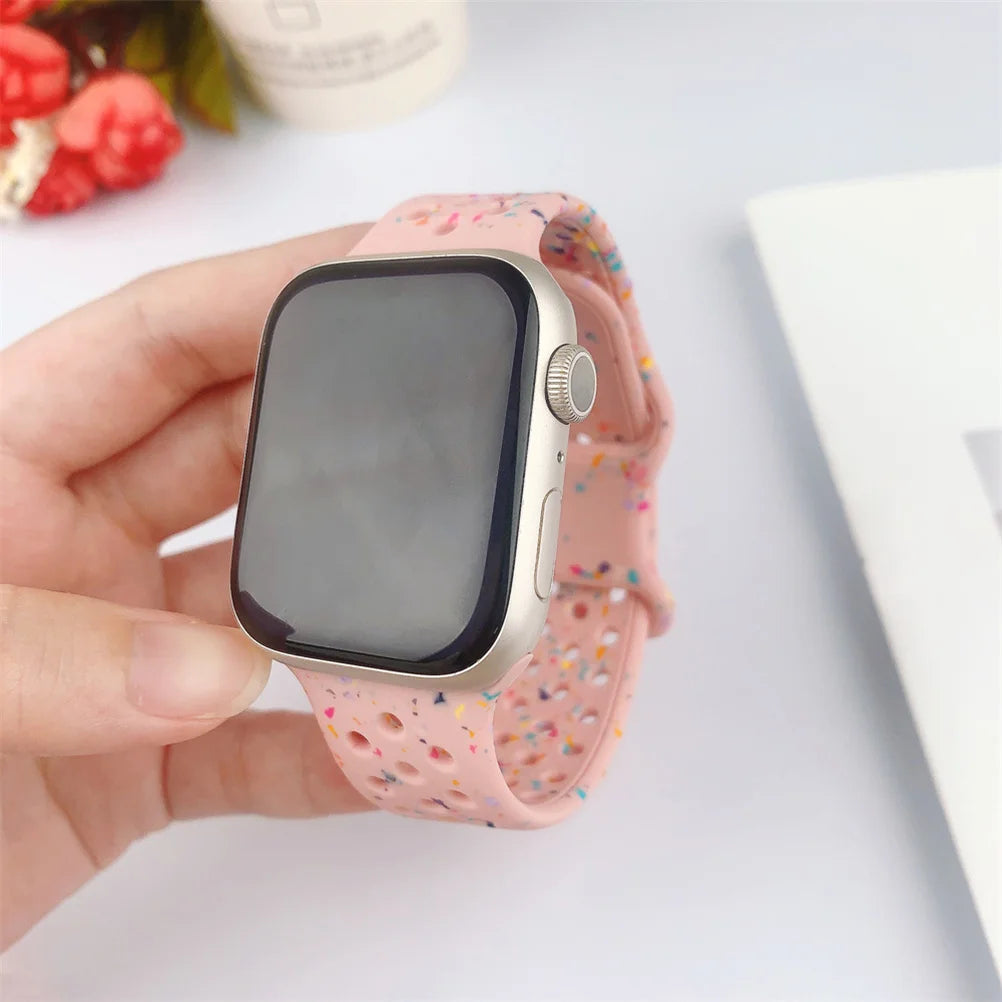 Sport Loop Strap For Apple Watch Band Ultra 2 49mm 44mm 40/41mm 45mm 42/46mm Silicone Bracelet iwatch Series 11 10 9-8-7 6 5 SE