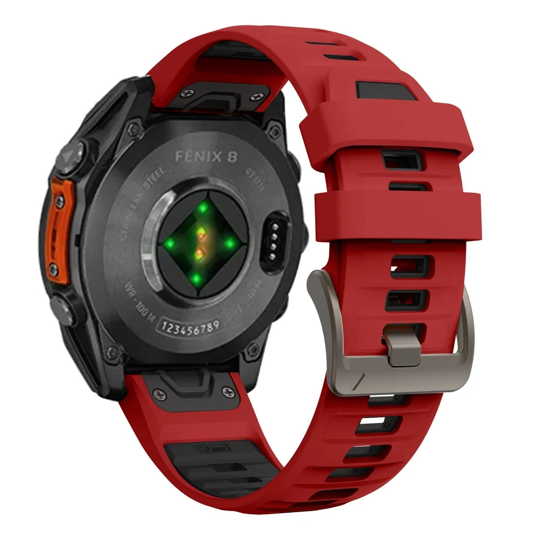 QuickFit 22mm 26mm Silicone Strap For Garmin Fenix 8 7 7X 7Pro 6X 6 5 5X/Epix 2 47mm 51mm Sport Breathable Bracelet Watch Band