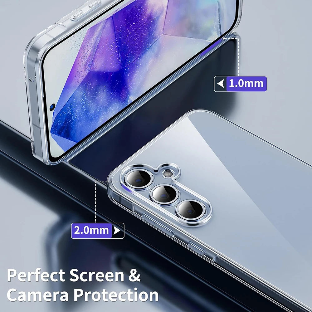 Ultra Thin Silicone Clear Case For Samsung Galaxy S25 S24 S23 S22 S21 S20 FE Plus Ultra s25Edge Transparent Cover Cases