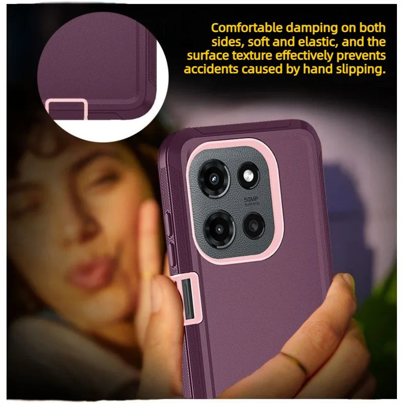 3-Laye Heavy Duty Hybrid Ott Defender Case For Motorola G Edge Play Stylus Power 5G 2026 2025 2024 2023 Shockproof Cover