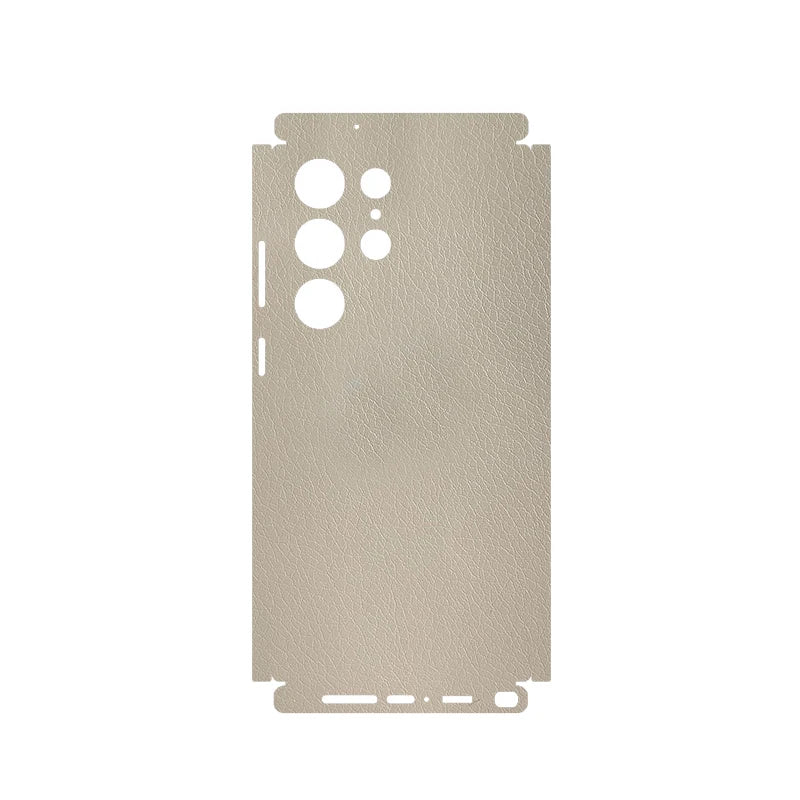 Leather Grain Full Body Phone Protector Sticker For SAMSUNG GALAXY S25 S24 S23 Ultra S23 Plus S23 S22+ Back + Sides Wrap Film