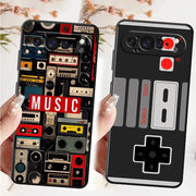 Retro Game Black Soft Shell Case for Google Pixel 7a 6 7 8 Pro 10 9 Pro XL 9a 8a 6a
