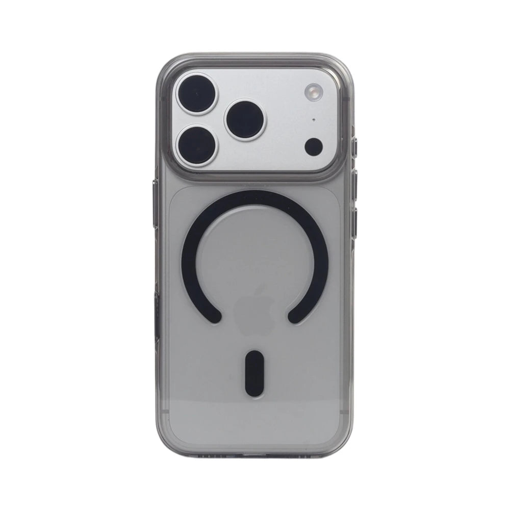 Luxury Transparent Magnetic Bumper Case For iPhone 18 17 16 Pro Max For Magsafe Wireless Charge Camera Button Clear Cover Shell