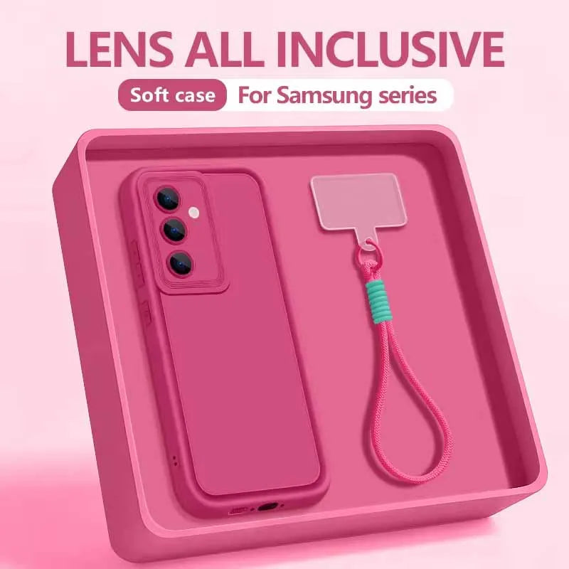 Soft TPU Lanyard Phone Case For Samsung Galaxy A57 A37 A56 A26 A16 A17 A36 A55 A54 5G S25 S24 FE S26 S23 S22 Ultra S25Edge Cover