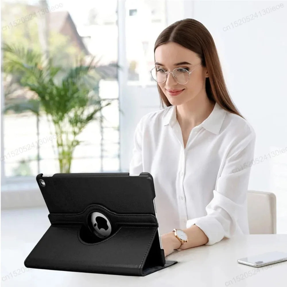 360 Rotation Leather For Ipad A16 2025 Case 11 M4 Air 11 M2 5 4 3 2 10.9 Funda 10 9 9th 10th 8th Generation Mini 6 7 8.3 10.2