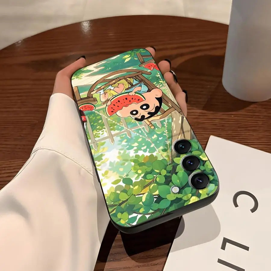 Cra-yons Shin-chans Funda Phone Cover Case for Samsung Galaxy S26 Ultra S10 S9 S21 FE S20 Ultra S23 S25 Plus S24 Note 20 8 9 10
