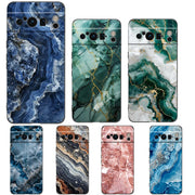 Marble Stone Phone Case For Google Pixel 10A 10 9 8 7 6 Pro XL 9A 8A 6A 7A 5G Soft Shockproof TPU Black Cover
