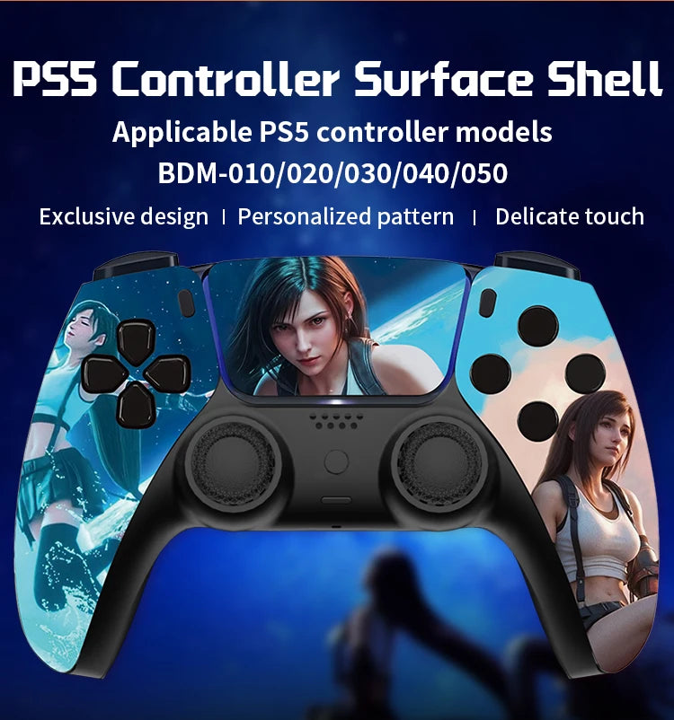 Redesigned and Replaced Front Shell Touchpad Compatible with PS5 Controller BDM-010, 020, 030, 040, 050 - Final Fantasy Pattern